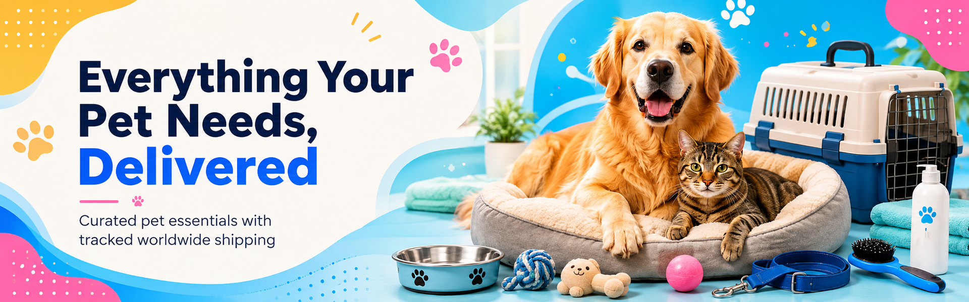 Everything Your Pet Needs, Delivered — Curated pet essentials with tracked worldwide shipping