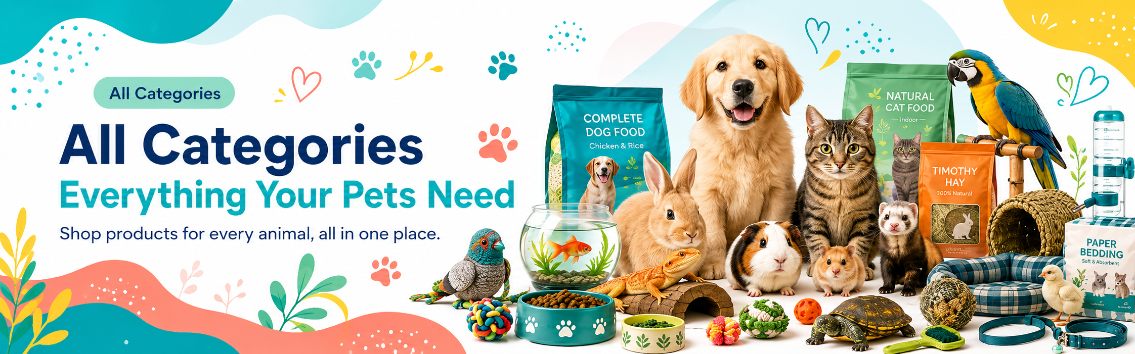 All Categories — Everything Your Pets Need — Shop products for every animal, all in one place.