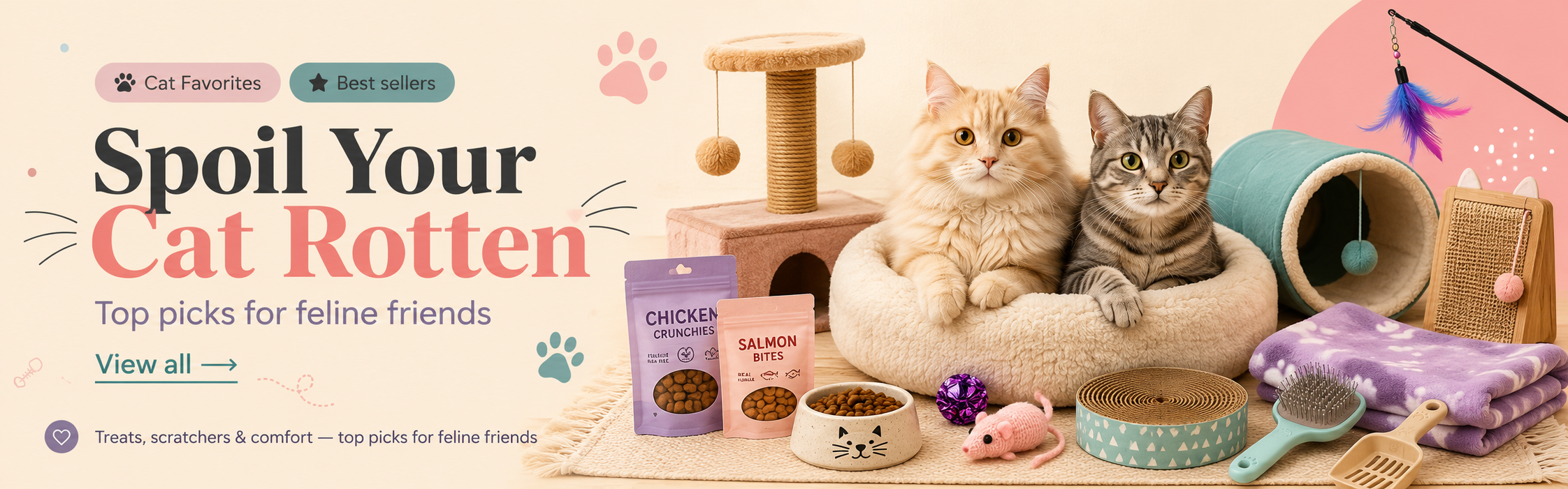 Spoil Your Cat Rotten — Treats, scratchers & comfort — top picks for feline friends