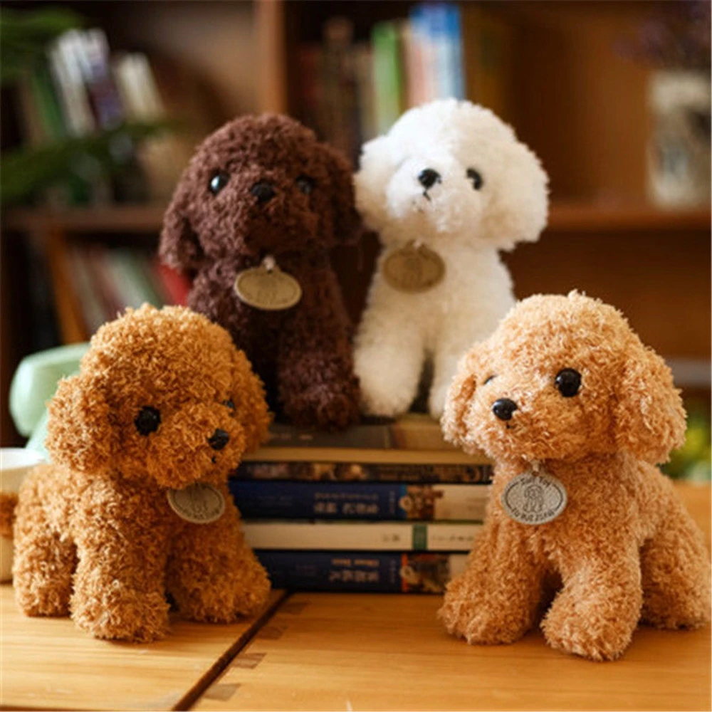 Cute Teddy Dog Plush Toy Curly Dog Doll with Hanging Tag Simulation Dog to Send Children's (20CM) 10000324136359