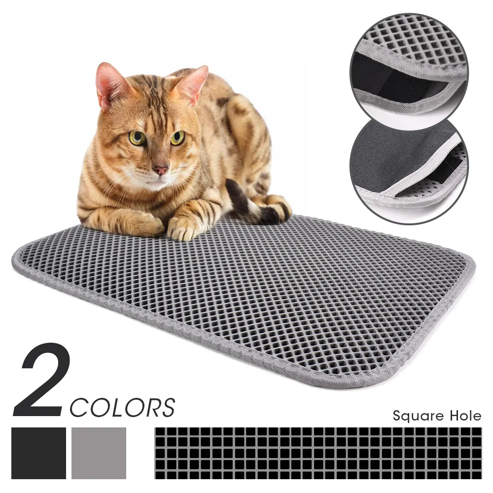 Pet Cat Litter Mat Double Layer Waterproof Litter Cat Bed Pads For Cats House Clean Super Light 10000404190600