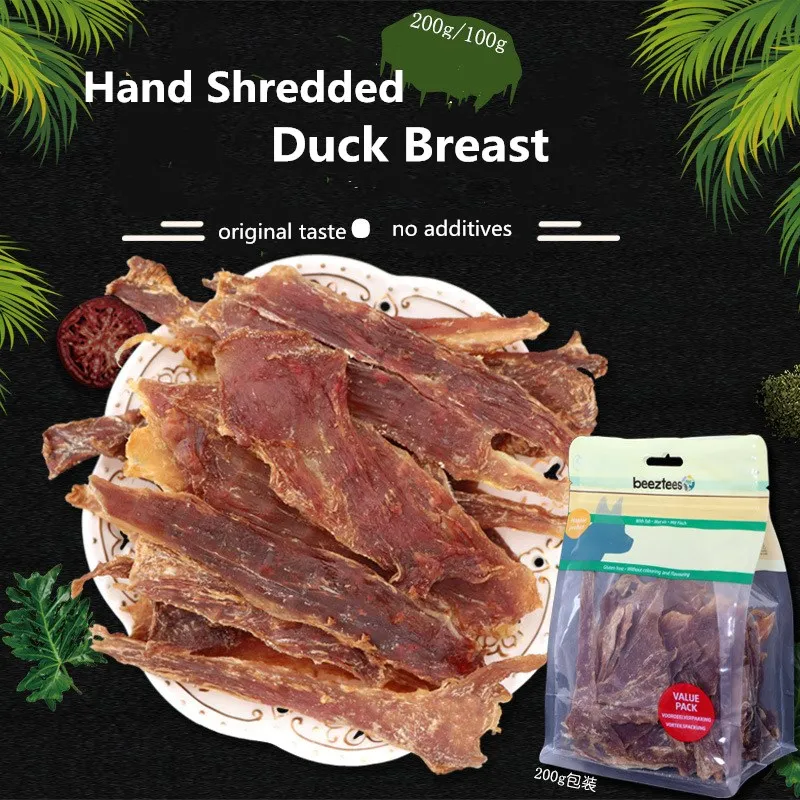 Pet Snacks Hand Shred Duck Breast Pure Meat Jerky Dog Treats No Additives Molar Clean Teeth 1005001307687564