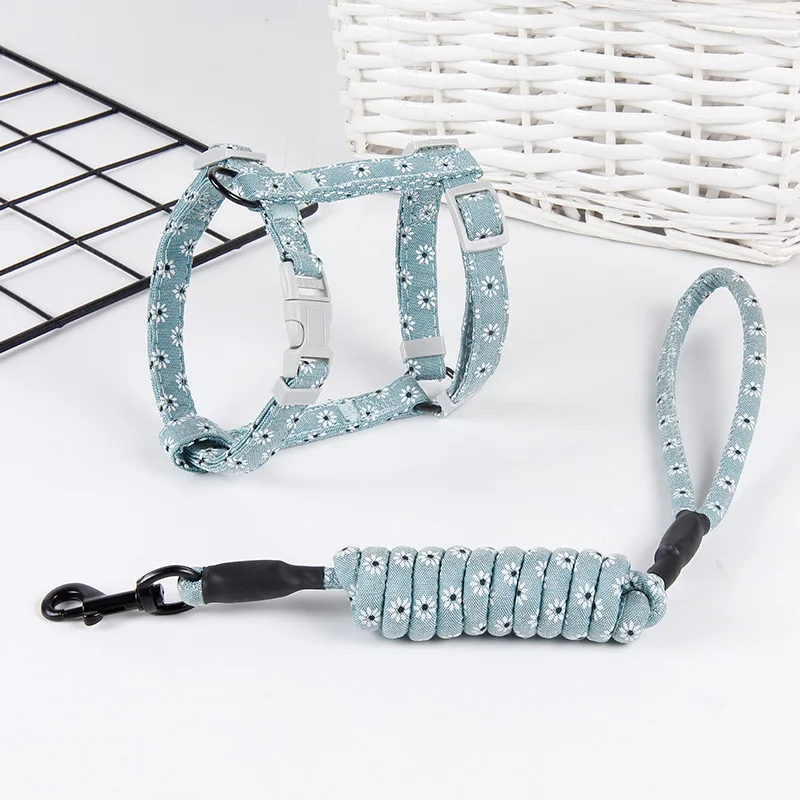 Cat Dog Collar Harness Leash Adjustable Pet Traction Cat Kitten Halter Collar Cats Products Pet 1005001487648725
