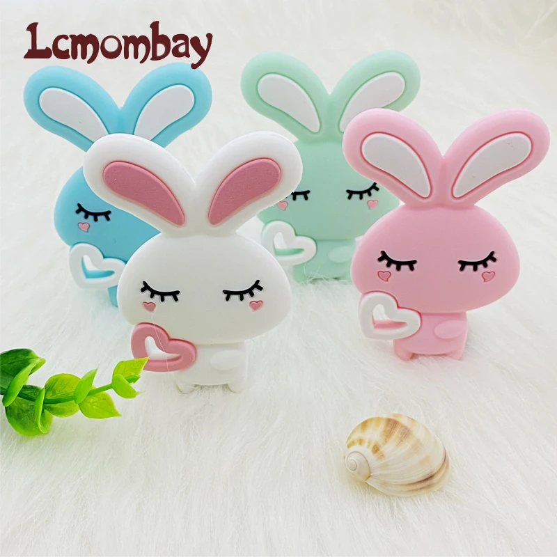 Rabbit Baby Teether Rodent Beads DIY Silicone Teething Toy Animal Shape Products Nursing Gift (1pcs) 1005001510883359