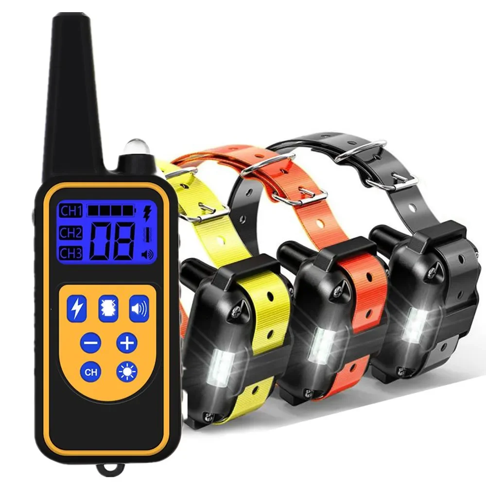 Training Collar Dog 800m Anti Bark Dog Collar Waterproof With Pet Rechargeable Pet Remote Control 1005001688166595