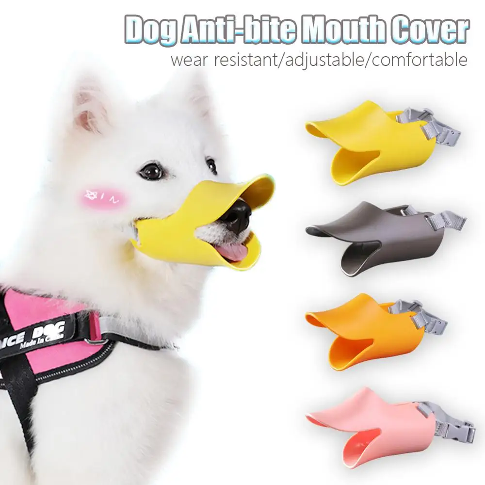 Dog Muzzle Silicone Duck Mouth Mask For Dogs Anti Bite Stop Barking Dog Mouth Muzzle For Dog Pet 1005001780457414