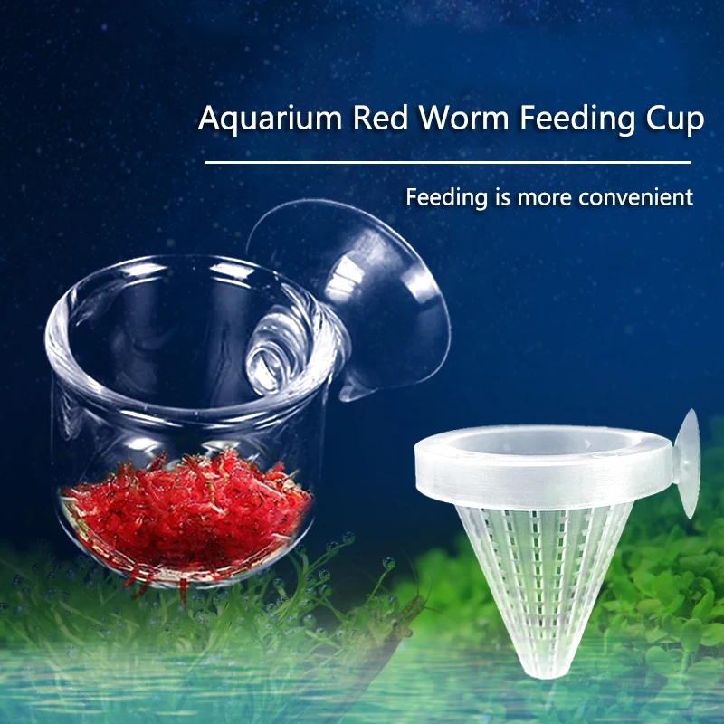 1pc Plastic Automatic Feeder With Suction Cup For Aquarium Red Worm Feeding Fish Tank Cone Live 1005001826722151