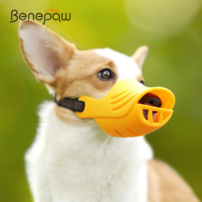 Benepaw Soft Silicone Dog Muzzle Adjustable Breathable Comfortable Lightweight Puppy Pet Mouth 1005001952806433