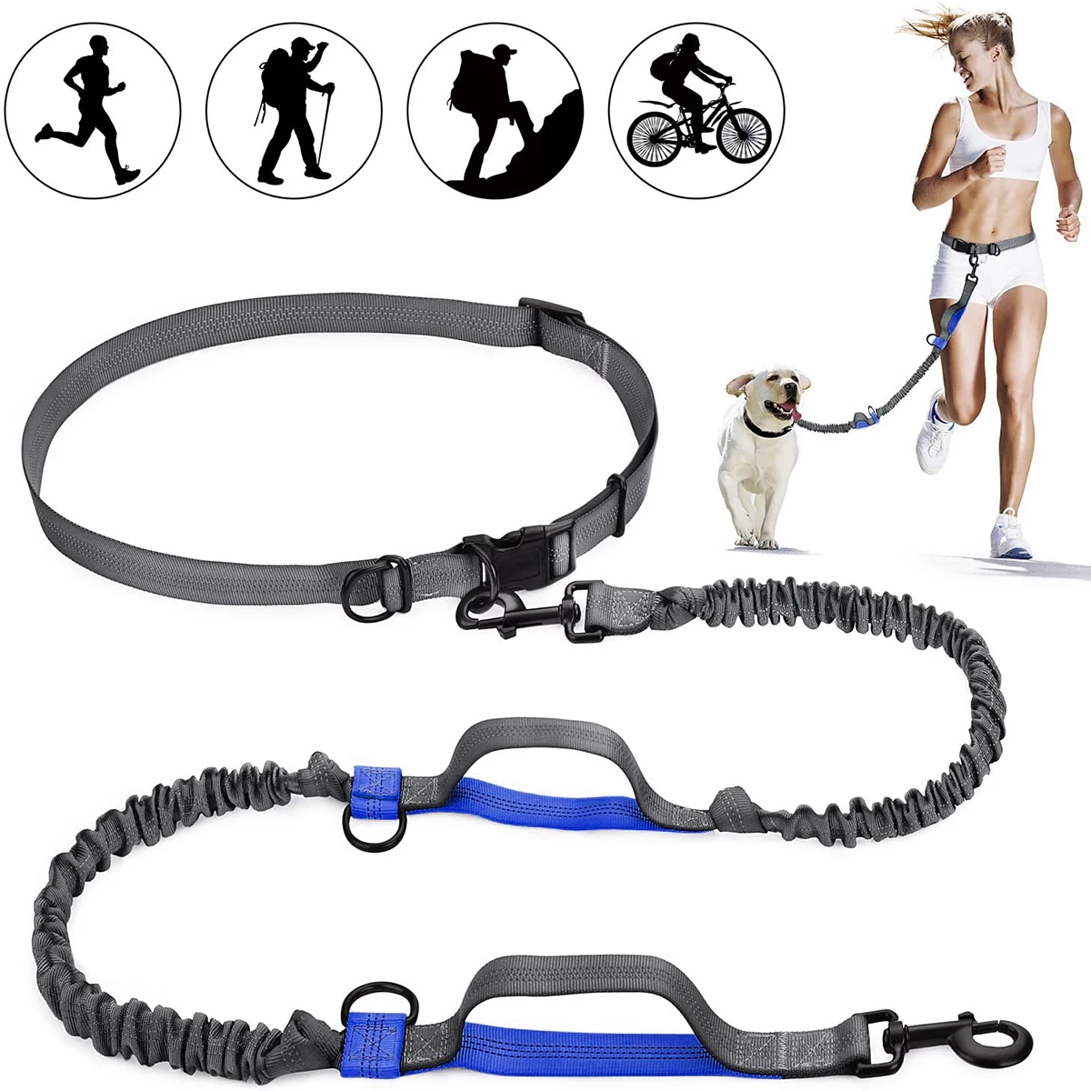 2025 New Reflective Leash Traction Rope Pet Dog Running Belt Elastic Hands Freely Jogging Pull Dog 1005002361982868