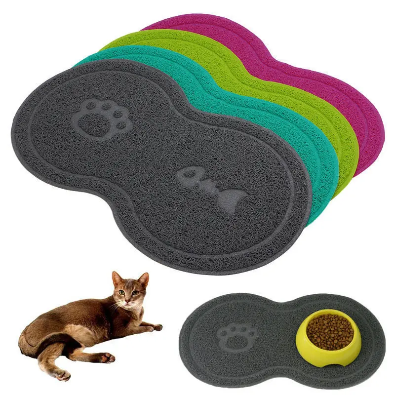 Cat And Dog Pet Mat Cute Cat Litter Pad Foot Mat Non-Slip Dish Bowl Food Feed Mat Pad Placement Pet 1005002528144913