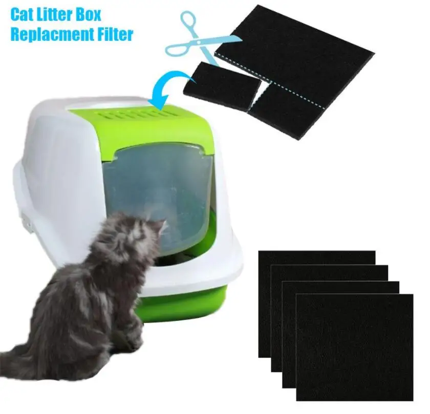 Home 4/6/8Pcs Pet Cat Litter Filter Activated Carbon Deodorizing Pad Carbon Pack Deodorant Charcoal 1005002768552482