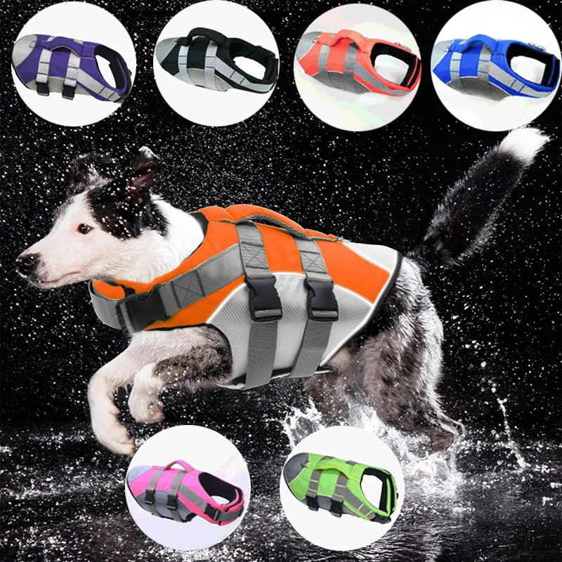 Dog Life Jacket Pet Safety Rescue Swimsuit Dog Surfing Swimming Clothes Summer Vacation Oxford 1005002833585892