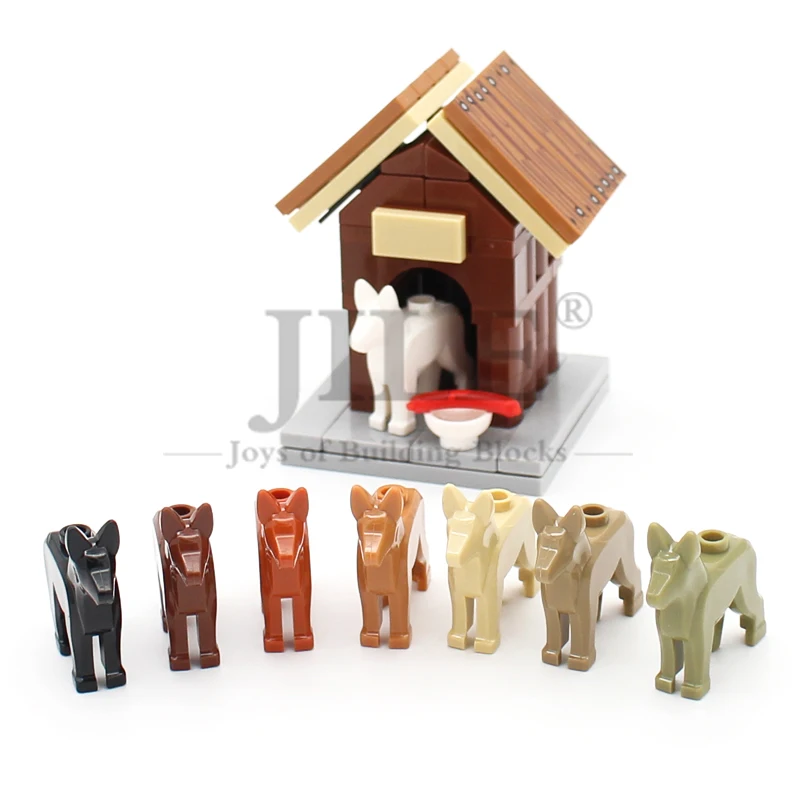 MOC Building Blocks DIY Dog Alsatian German Shepherd 92586 Bricks Toys Educational Animal 1005002847797331