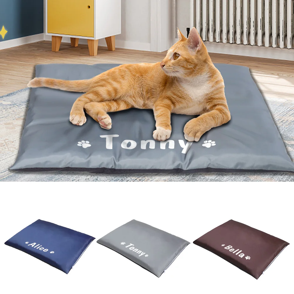 Custom Pet Mat Waterproof Dog Cat Bed Cushion Mattress Personalized Name Sofa Sleeping for Small 1005002938820640