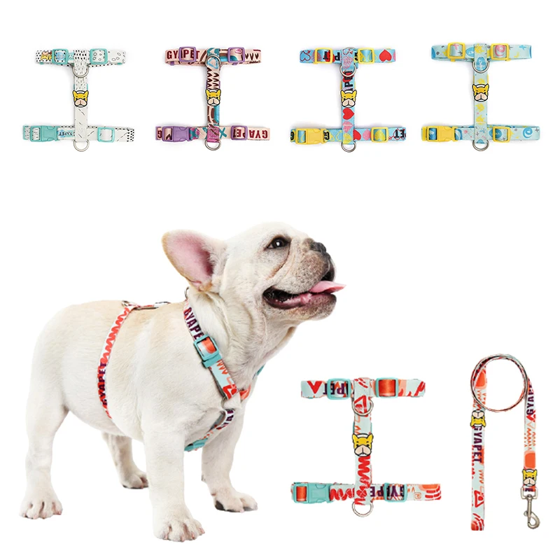 Dog Harness And Leash Set No Pull Fashion Puppy Waliking Leash Rope French Bulldog Chihuahua Lead 1005002939176583