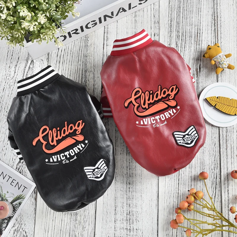 Waterproof Leather Dog Jacket Winter Puppy Costume with Fur Warm Clothing for Pet Animal Cat 1005003033716909