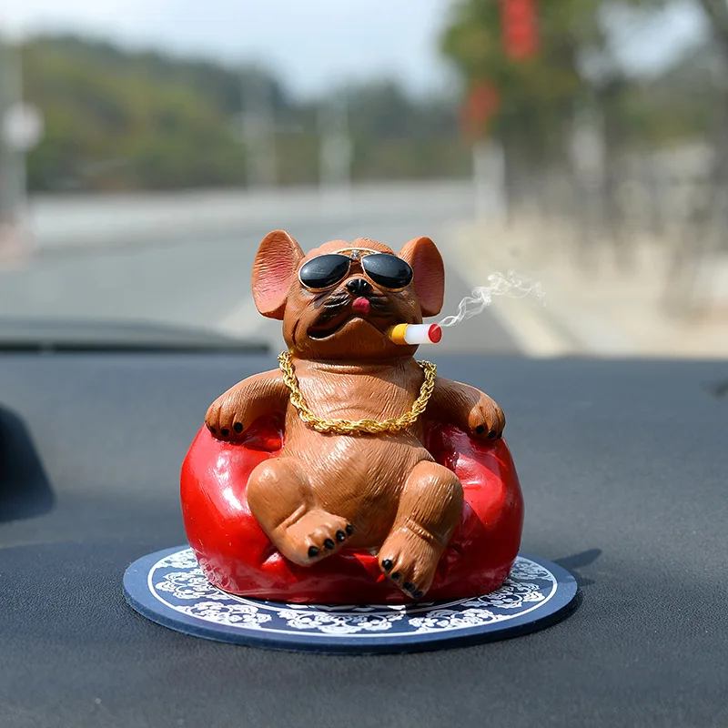 Car Bulldog Ornament Domineering Sofa Dog Console Dashboard Creativity Animal Action Figure Auto 1005003039361705