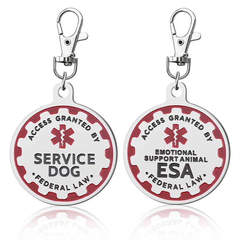Service Dog Tag, Emotional Support Dog Tag Keychain, metal Pet ID Tags for Service Animals 1005003074700635