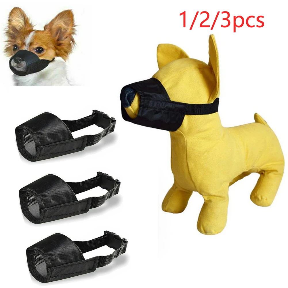 1-3pcs Adjustable Dog Muzzle Mouth Barrier for Pet Anti Barking Mesh Breathable Mouth Muzzles Nylon 1005003142276902