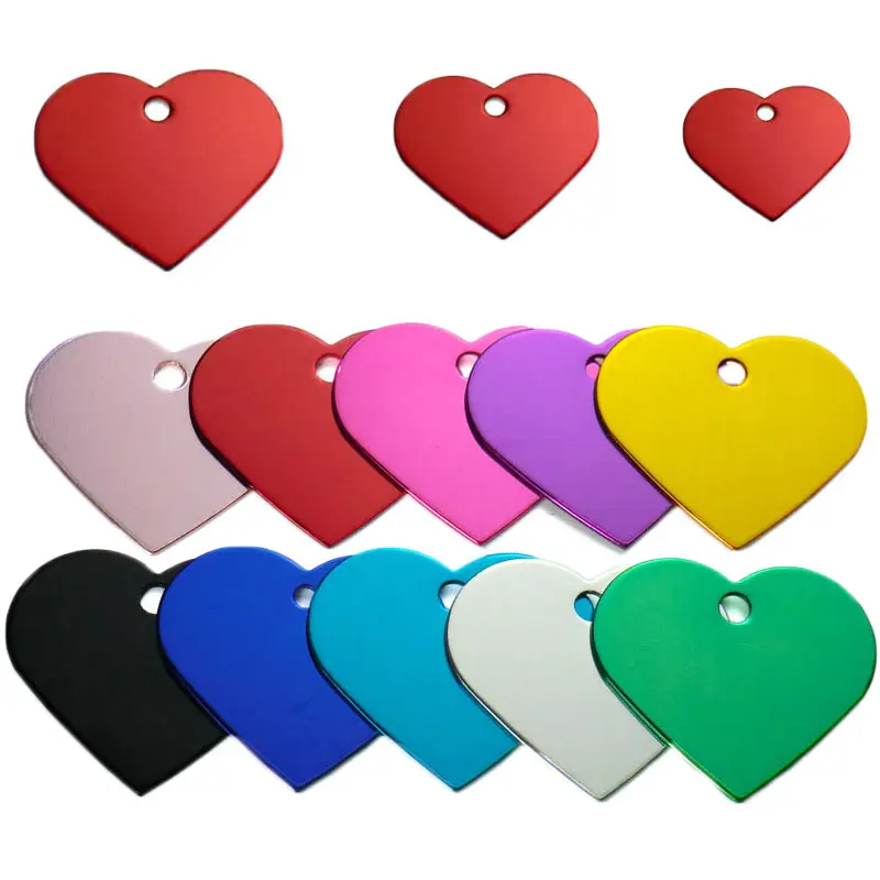 10 PCS Heart Dog ID Tag Cat Pendant for Collar Accessories Personalized Name Phone Customized 1005003148375760