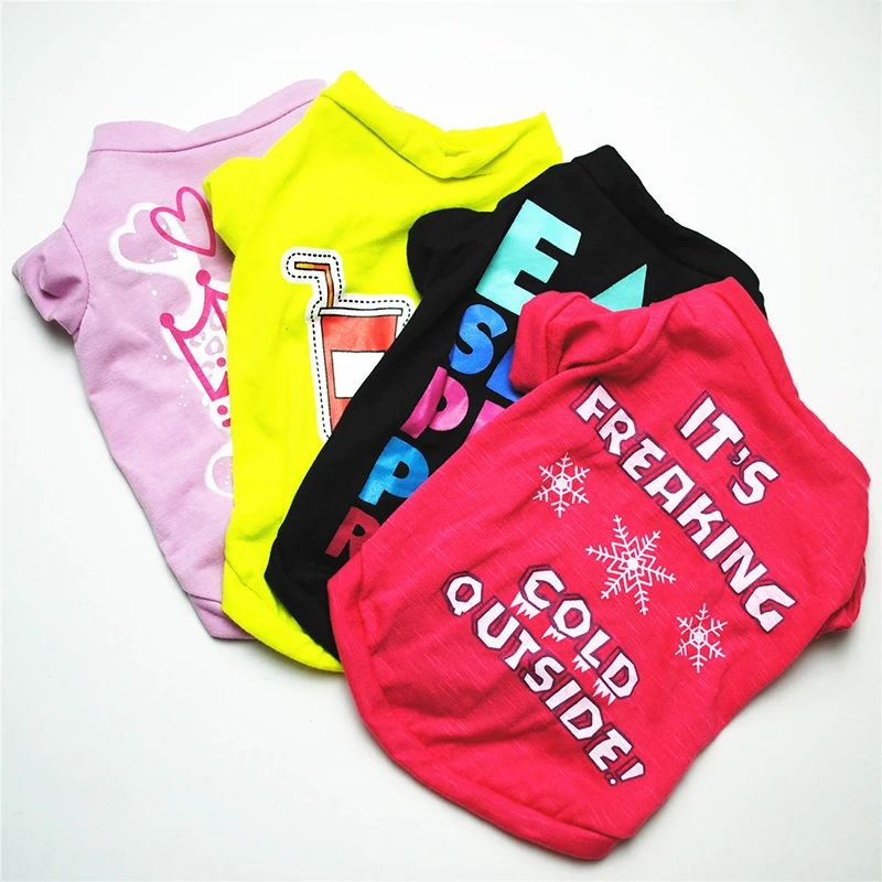 Fashionable pet clothes cute dog vest shirt dog costume cats clothes Corton puppies small dog pet 1005003157908117