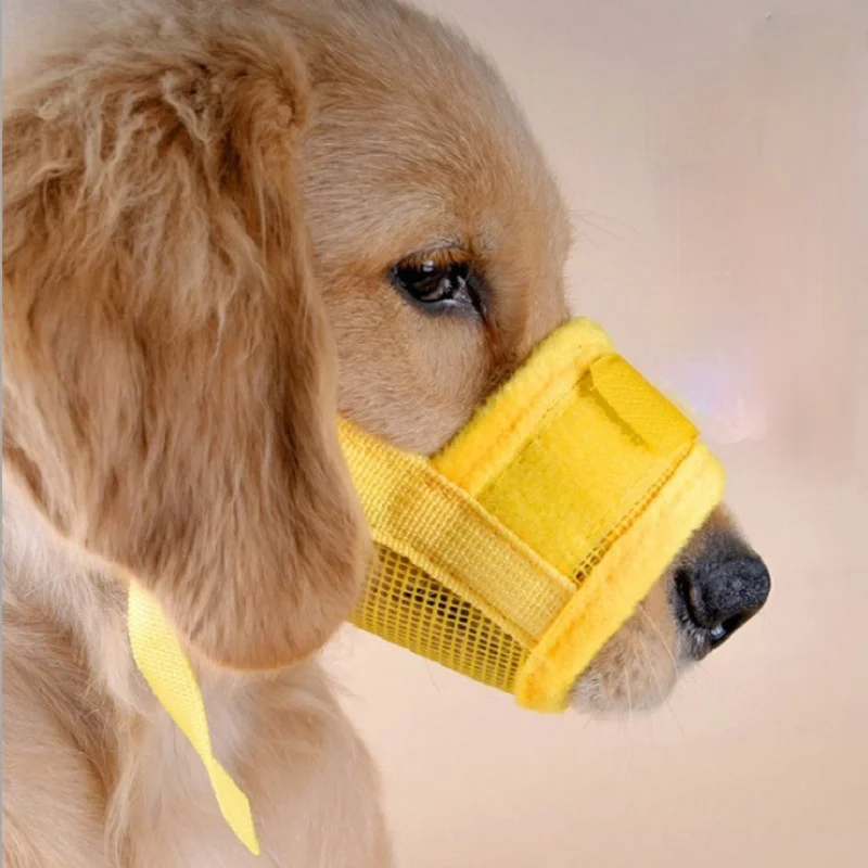 Pet Dog Adjustable Mask Mesh Breathable Muzzles Small Large Dog Mouth Muzzle Anti Bark Bite Chew 1PC 1005003192299966