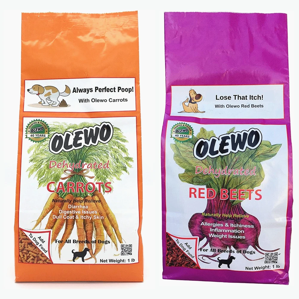 Olewo Dehydrated Carrots/Red Beets Dog Food Supplement 1005003239615868