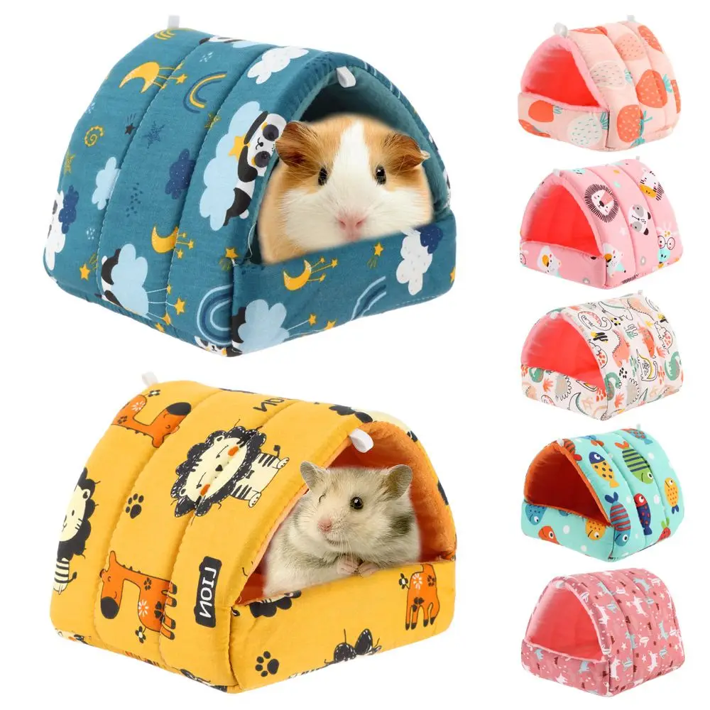 DIY Cute Mini Cage Rabbit Squirrel Winter Warm Mat Guinea Pig Nest Hamster House Small Animal 1005003322975544