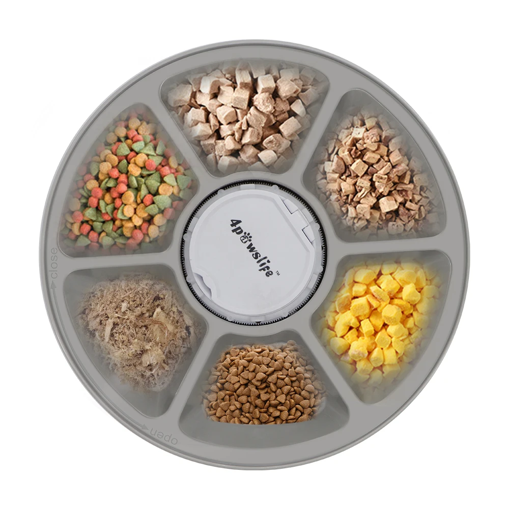 Dog Feeder Automatic Pet Feeder Round Timing Feeder 6 Meals 6 Grids Dog Cat Electric Dry Food 1005003323661413