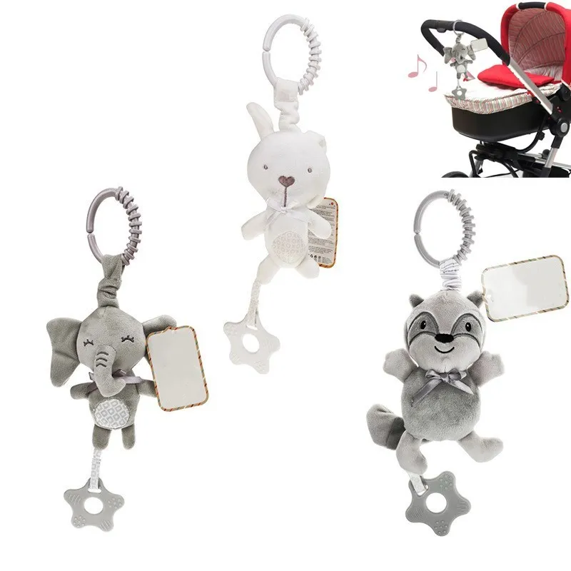 Soft Infant Crib Bed Stroller Mobile Hanging Rattle Toys Baby Rabbit Elephant Cat Toy Trolley 0-12 1005003500047310