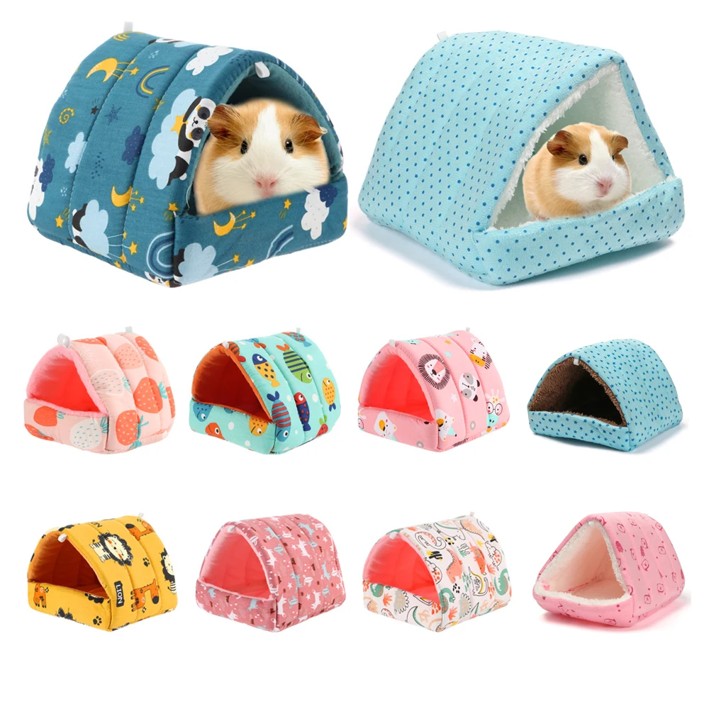 Winter Cute Cartoon Rabbit Squirrel Mini Cage Guinea Pig Nest Small Animal Mice Rat Pet Sleeping 1005003522465714