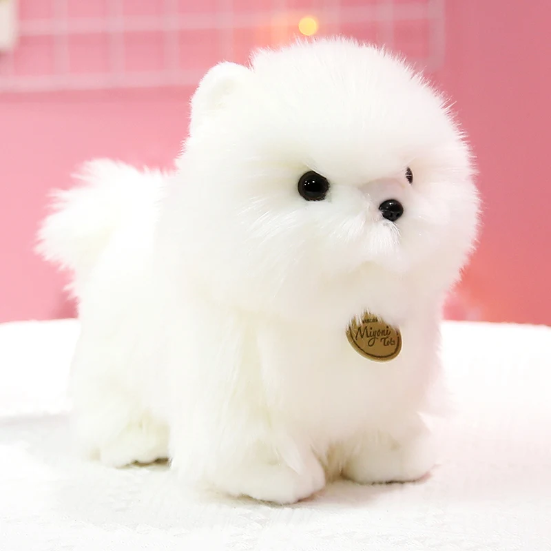 Lifelike Pomeranian Plush Toys Simulation Puppy Kawaii Teddy Dog Stuffed Animals Dolls Cute 1005003527639950