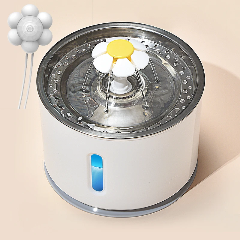 Automatic Cat Water Fountain LED Lighting Pet Dog Drinking Bowl with Infrared Motion Sensor Water 1005003598984450