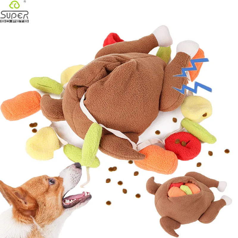 Plush Pet Dog Snuffle Toy Pet Interactive Puzzle Feeder Food Training Iq Dog Chew Squeaky Toys Cute 1005003600235628