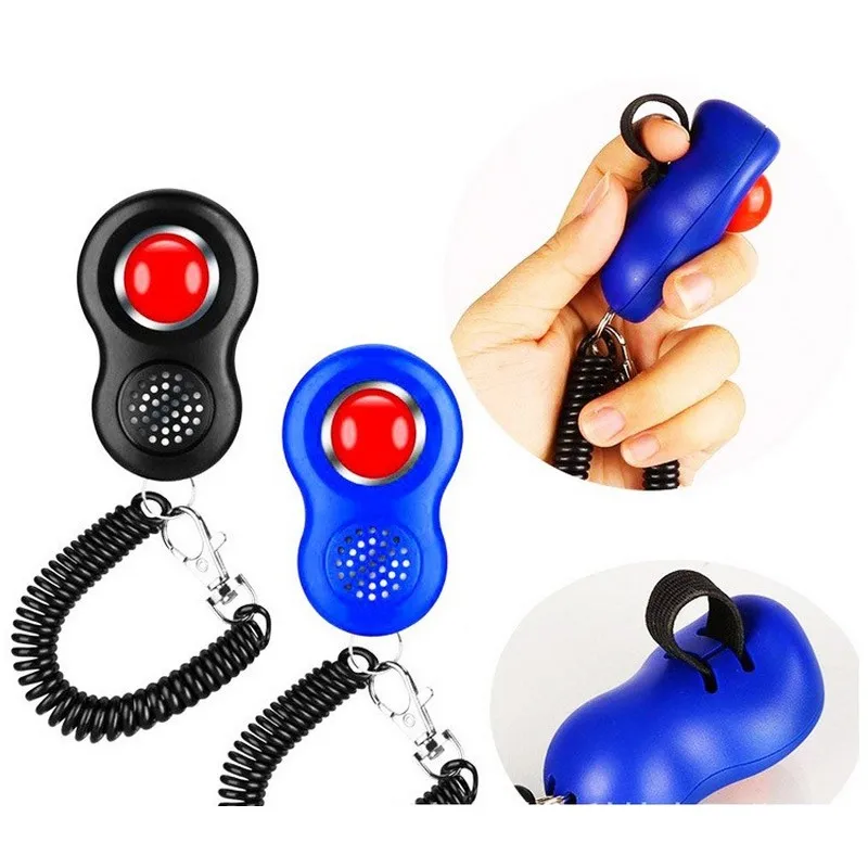 Pet Cat Dog Training Clicker With Finger Loop Wrist Band Humanized Scientific Professional Design 1005003635589197
