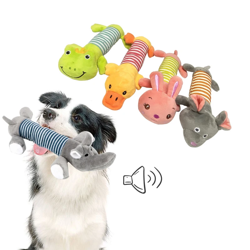 Cute Plush Squeak Cat Dog Toys Chewing Stuffed Toys for Small Breeds Dogs Pet Molar Soft Fleece Toy 1005003675780507