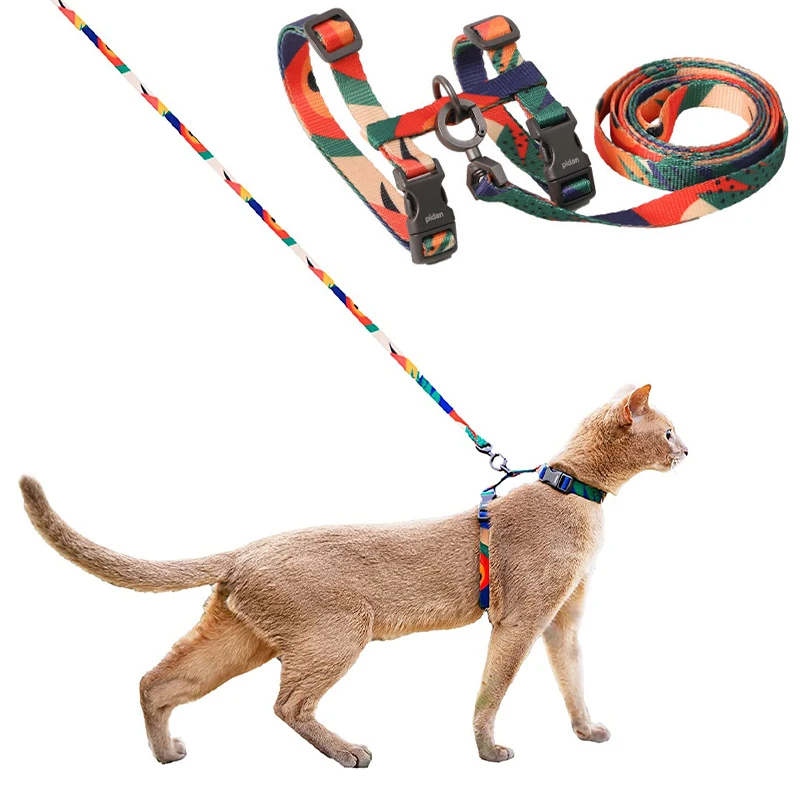 Cat Harness and Leash Set Cats Escape Proof Adjustable Kitten Harness for Large Small Cats 1005003682075562