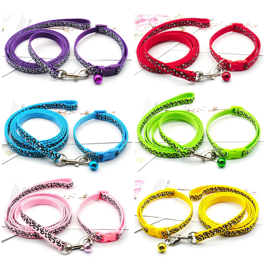 1pcs Lovely Dog Leash and Collar Set 1.2M for Puppy Cat Traction Rope Dog Collar Harness Durable 1005003717264042