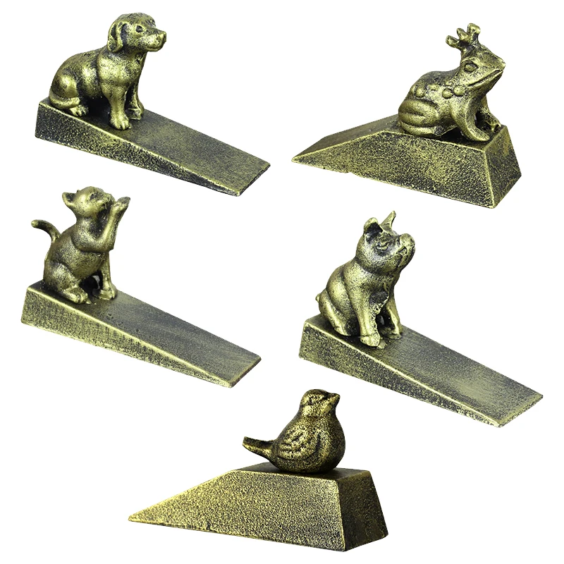 Cast Iron Gate Door Stopper Vintage Animal Cute Dog Frog Cat Pig Metal Door Stop Paperweight Home 1005003750224639