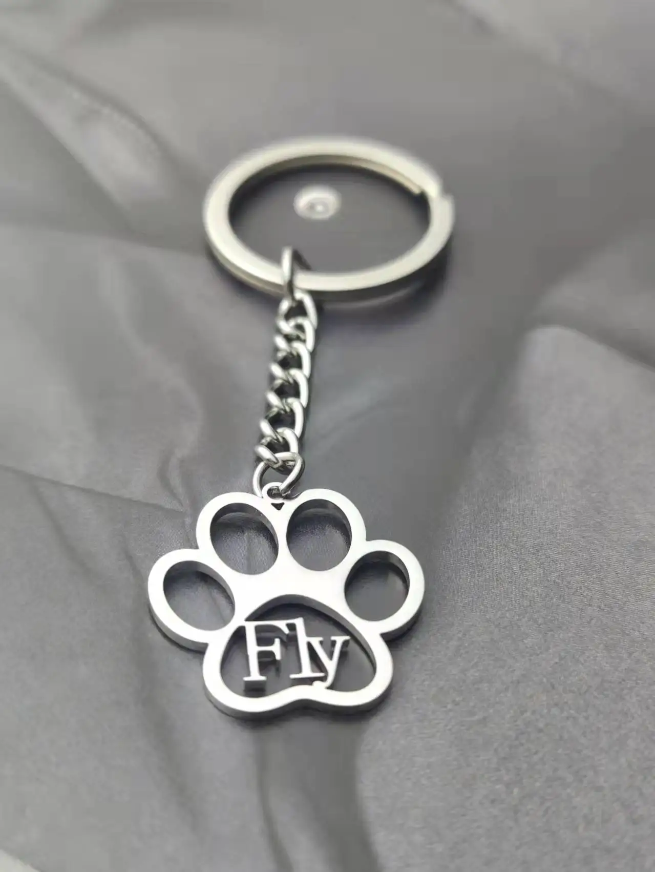 Pets ID Tag Personalized Keychain Customized Dog Collar Keychains Name Tel Number Engraved Keyring 1005003776138652