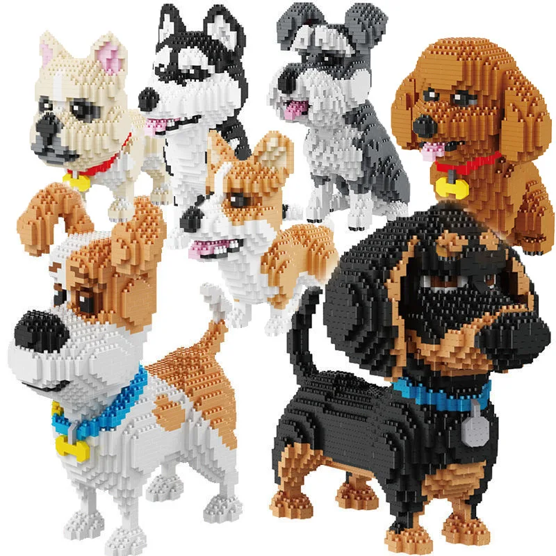 Cartoon Animal Building Blocks Creative Pet Dog And Cat Assembly Toy DIY Educational Puzzle 1005003780036194