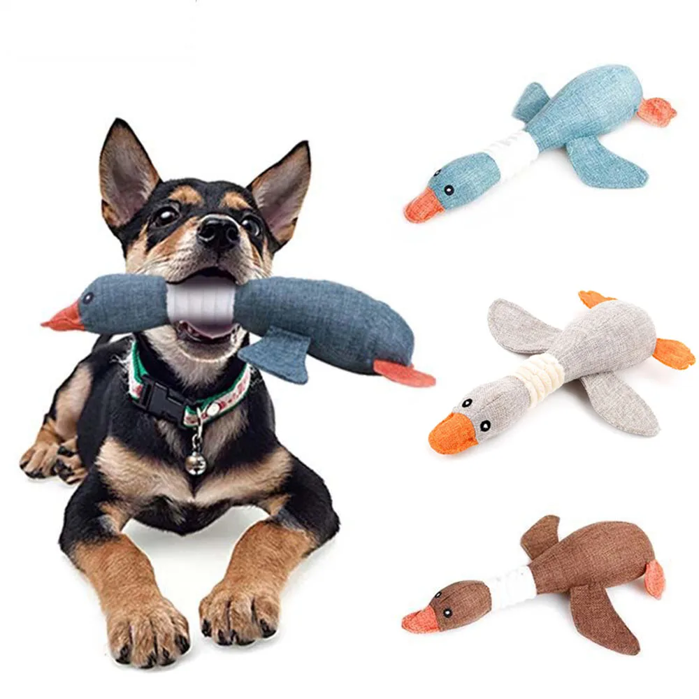 Pet Mallard Duck Dog Toy for Aggressive Chewers Dog Squeaky Wild Goose Puzzle Training Toys Cute 1005003797466476