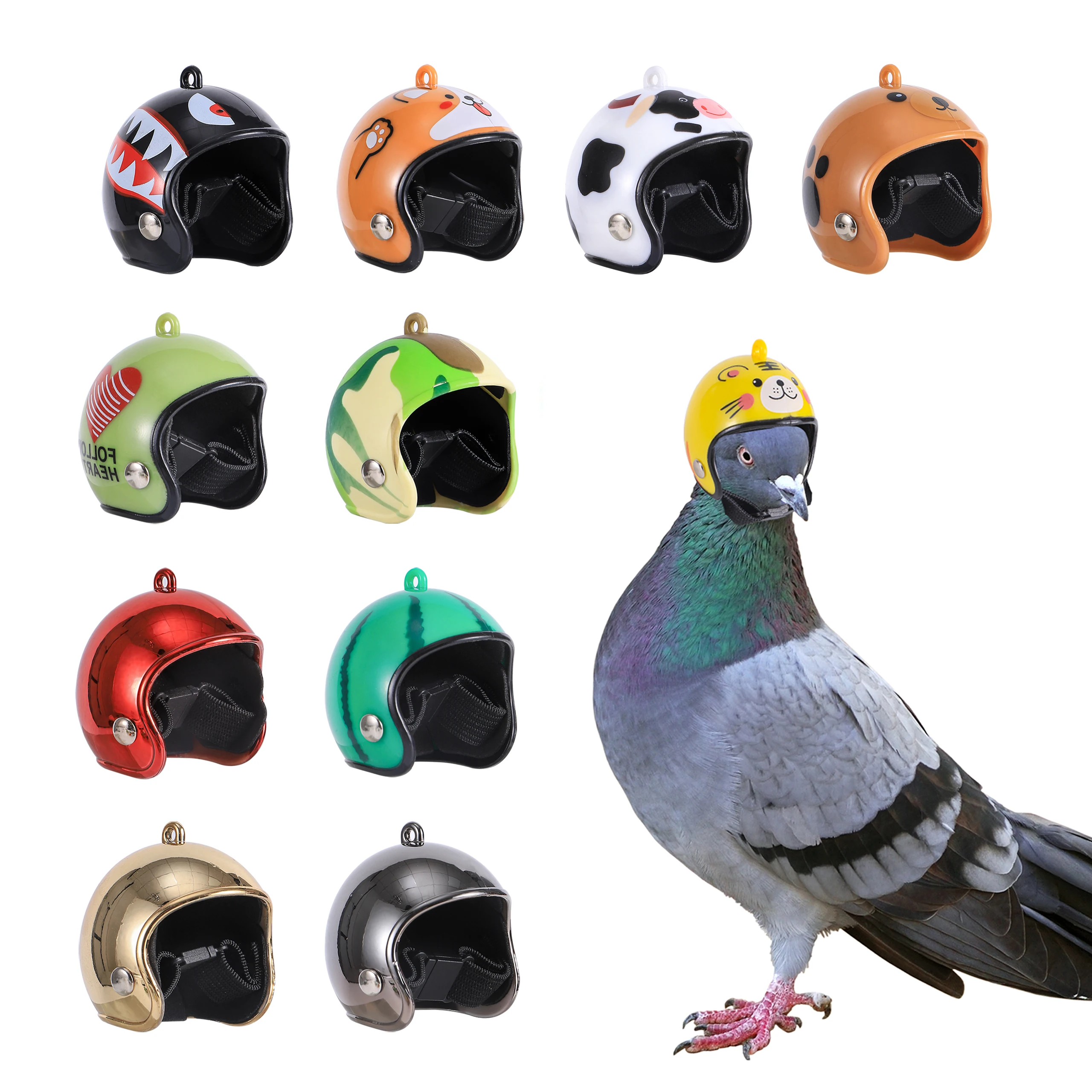 Pigeon Helmet Parrot Hat Bird Pet Protective Gear Sunscreen Rain Helmet Toy Bird Small Pet Supplies 1005003813073560