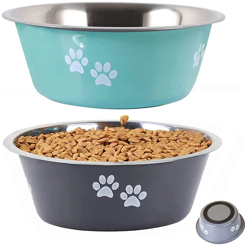 Cute Dog Bowls for Medium Large Dogs Feeding Bowls Water Bowls Stainless Steel Small Dog Food Bowl 1005003843072896