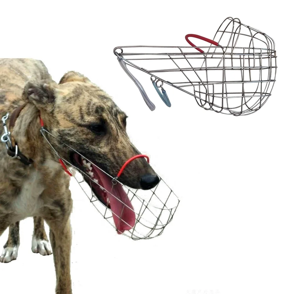 Metal Wire Basket Dog Muzzle Anti Bark Bite Chew Safety for Small/Large Anti-Bite Greyhound Dog 1005003906240524