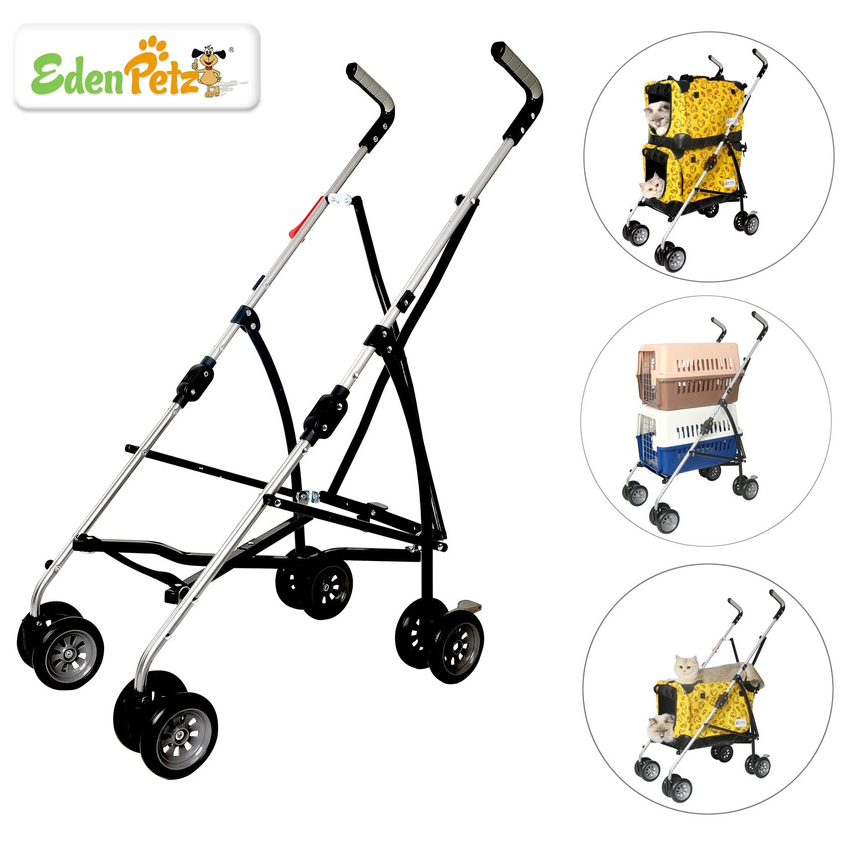 Winter Pet Stroller Frame For Car Seat Bag Simple Foldable Trolley Transport Multifunction Cat Dog 1005003912425121