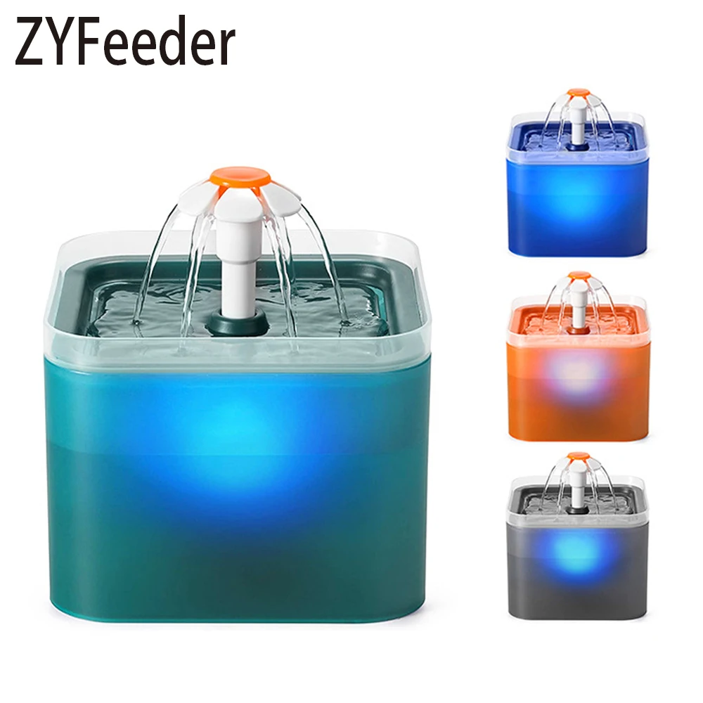 2L Automatic Cats and Dogs Water Fountain with LED Lighting USB Pet Water Dispenser with 1005003945791970