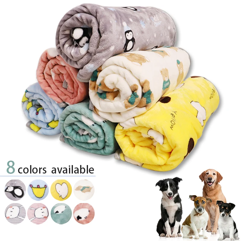 New Summer Dog Blanket Pet Air Conditioning Blanket Soft Touch Flannel Bed Blanket Cartoon Cat Dog 1005004032740704