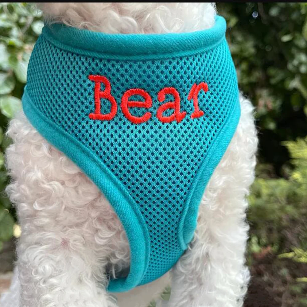 Personalized Pet Harness Custom Name Cat Harness Dog Name Collars Harnesses Embroidered Name Puppy 1005004046594768