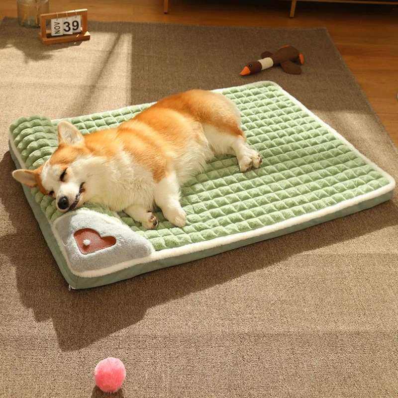 Calming Dog Beds for Small Large Dogs Luxury Dog Mat with Pillow Removable Cover Foam Pet Mat 1005004068116722